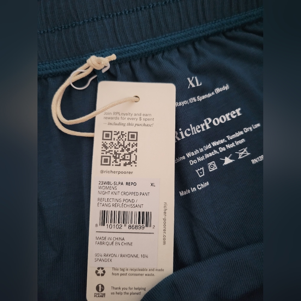 Richer Poorer Womens Night Knit Cropped Pant - Size XL. NWT - Picture 6 of 6
